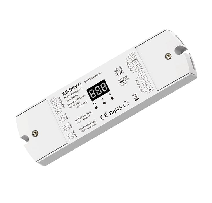 Inteligentny sterownik schodowy LED SPI Wi-Fi Tuya + czujniki PIR Skydance ES-D(WT)